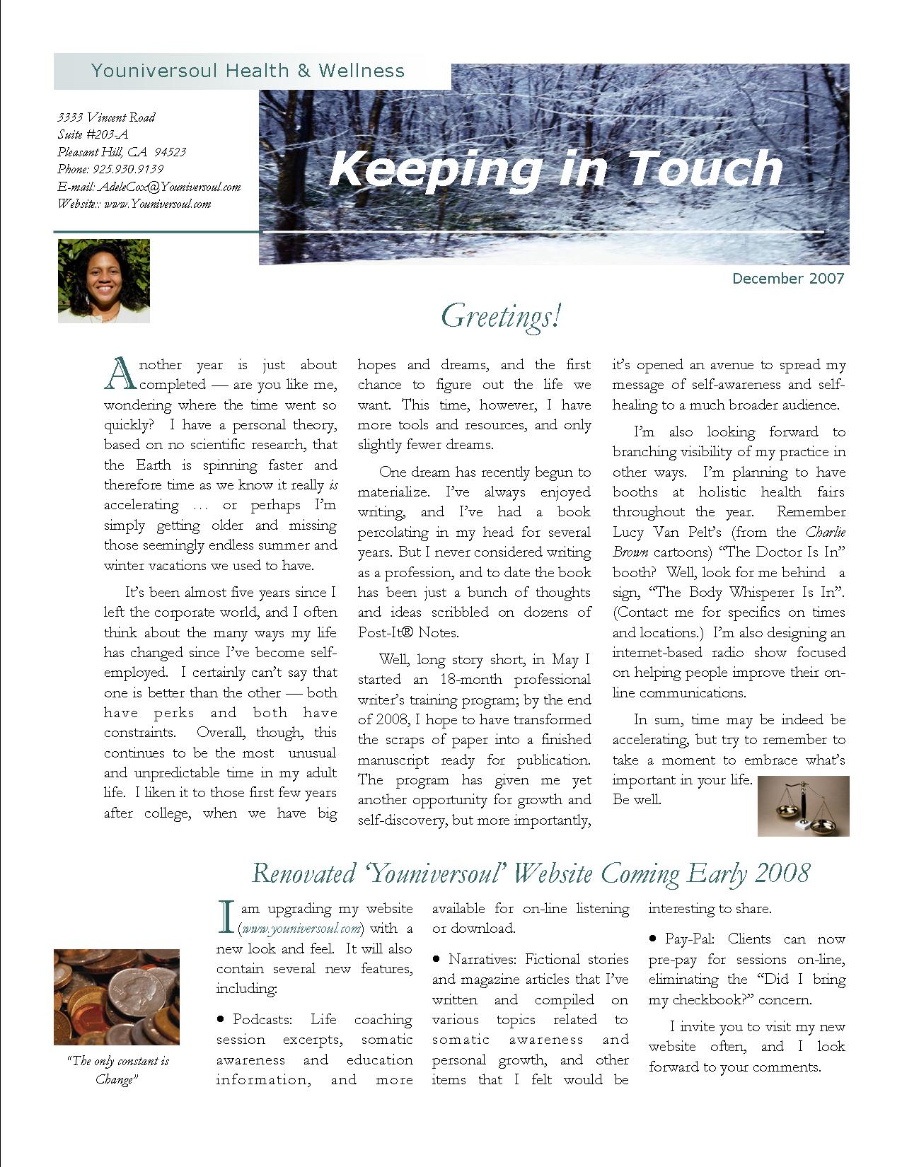 Newsletter Page 1